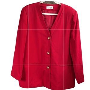 Alfred Dunner Classy Red Blazer Suit Jacket, Size 14
